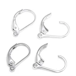 10pcs lot 925 Sterling Silver Earring Clasps Hooks Finding Components For DIY Craft Fashion Jewelry Gift 16mm W230267H