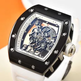 Richarder Milles Uhr Neue Generation von Keramiköl-Uhrengehäusen mit ausgehöhltem Design, Minderheitensport, trendigem Business-Quarz SNYE
