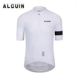 Racing Sets ALCUIN 2023 Men Summer Cycling Jersey Top MTB Bike Shirt Bicycle Clothing Short Sleeve Uniform Breathable Quick Dry Clothes