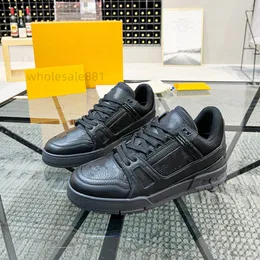 2024 Men casual skor äkta läder snörning tryckning mode klassiska sport löpskor sneakers siffror tryckt hög kvalitet med skobox