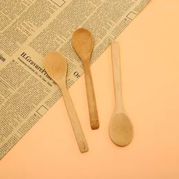 Cucchiaini da tè Cucchiaio rotondo in legno di bambù Cucchiaio da zuppa Caffè Sale Marmellata Utensili da cucina