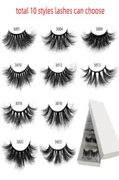Mink 10 Styles 25mm Eyelash 3D False Eyelash Mink Mink in Bulk Natural Long 5d8d False Eyelash by DHL7286850