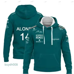 Men's Hoodies 2023/2024 New F1 Formula One Racing Team Sweatshirts Spring and Autumn Alonso 14 Stroll 18 3d Printed Road Women's Children's Street Zip Jcb6