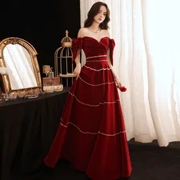 new pearls beaded Prom Dresses 2023 Sexy shiny Sequins red Long Formal Party Evening Gowns Vestidos Beaded off shoulder Evening Formal Party Second Reception Gowns