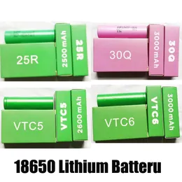 100% High Quality 30Q VTC6 INR18650 Battery 25R HE2 2500mAh VTC5 3000mAh VTC4 INR 18650 Lithium Rechargeable Li-ion Batteries Cell For Samsung Sony Cells UPS