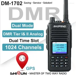 Walkie Talkie DMR DM-1702 Baofeng Dual Mode Analog And Digital Tier 1 2 Time Slot VHF 136-174 & 400-470MHz Ham Radio