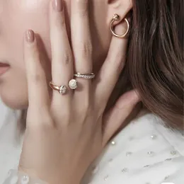 possession series ring PIAGE AAAAA ROSE extremely 18K gold plated sterling silver Luxury jewelry rotatable wedding brand designer 215N