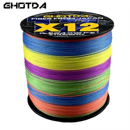 Linea treccia G DA 12 fili intrecciati da pesca X12 300M 500M 1000M PE 25 120LB multifilamento più liscio 231202