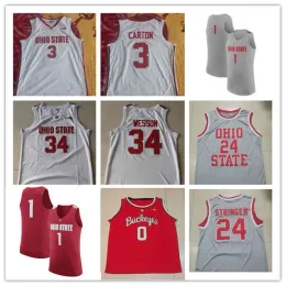 MIT88 Ohio State Buckeyes Ed College Basketball Jersey Keita Bates-Diop Jim Jackson D'Angelo Russell Aaron Craft Kam Williams Trevor