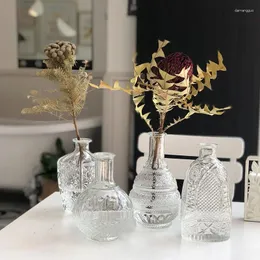Vases Hydroponic Glass Transparent Flower Simple And Modern Dried Flowers Arrangement Vase Ornaments Household Products