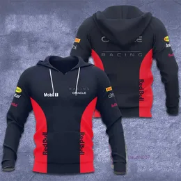 Moletons masculinos 2023/2024 Novo F1 Fórmula 1 Racing Team Moletons Mais recentes outono e inverno Zipper 3D Print Road Casual Fashion Jacket 290u