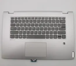 Novo original para lenovo ideapad C340-15IWL palmrest touchpad capa teclado eua prata 5cb0s17702
