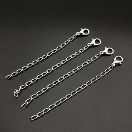 100 peças colar banhado a prata extensor de corrente fecho lagosta moda agir o papel deing é provado colar pulseira link chain2637