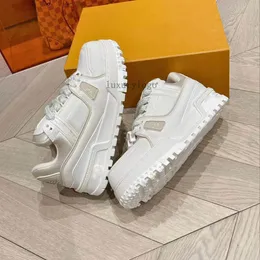 New arrival Shoes Trainer Maxi Sneaker designer Shoelace Beading Plump Casual Shoes Women Men Virgil sneakers Top Quality Leather Platform Sneakers Size 35-45 02