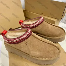 Tasman Slippers Chestnut Fur Slides Sheepskin Shearling Tazz NEW Mules Women Men Ultra Mini Platform Boot Slip-on Shoes Suede Fashion Shoes Rgth