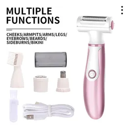 Epilator 4 in 1 Women Body Hair Removal Women Shaver Underarm Hair Leg Hair Pubic Hair Sensitive Area Hair Razor Trimmer Women Epilator 231202