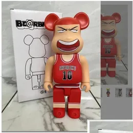 Action Figures Toy 400 Bearbrick Bearbricks Materiale in PVC Plastica Teddy Bear Cartoon Silly 28Cm Regalo Bambola Medicom Drop Delivery Toys Dhldx