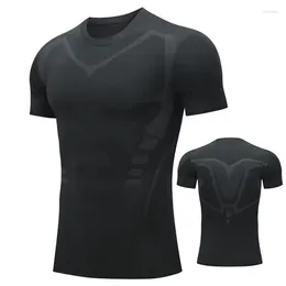 Men's T Shirts Tight For Men Workout Ionic Shaping Multifunctional Quick Drying Polyester Comfortable Boys Males