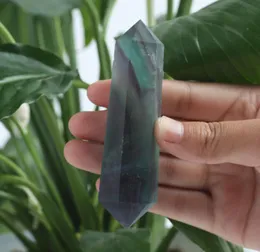 HJT whole sell New crystal point natural fluorite point quartz reiki healing crystal Cure chakra stone wands for selling5956049