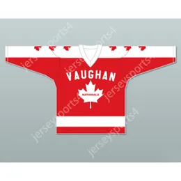 Personalizzato BIANCO E ROSSO METRO JUNIOR B WAYNE VAUGHAN NATIONALS HOCKEY JERSEY LEAGUE NUOVO Top cucito S-M-L-XL-XXL-3XL-4XL-5XL-6XL