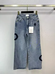 Ny högkvalitativ hög midja raka ben jeans mode casual allt retro wide ben jeans