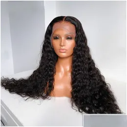 Lace Wigs Loose Curl 250 Density 13X6 Front Human Hair 360 Frontal Wig Brazilian Remy Water Wave 30 Inch Fl You May Drop Delivery Pr Dhvyd