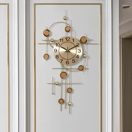 Duvar saatleri dev saat modern tasarım oturma odası yaratıcı demir saatler hafif lüks sessiz dekorasyon ev dekor