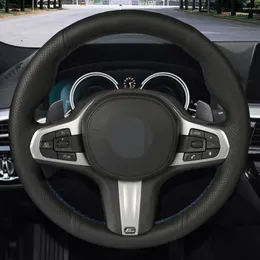 Steering Wheel Covers DIY Genuine Leather Car Cover For M Sport G30 G31 G32 G20 G21 G11 G12 G14 G15 G16 X3 G01 X4 G02 X5 G05 X7 G07
