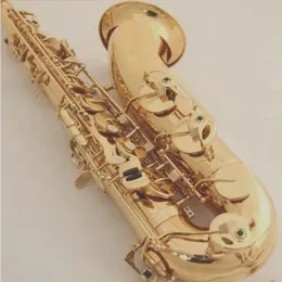 Kaluolin nível profissional b plana tenor saxofone T-901Lacquered ouro latão sax bocal remendos almofadas juncos dobrar pescoço