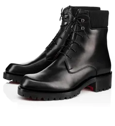 Winter Designer Sports Men Ankle boot Low-heeled boots calfskin leather matte grosgrain trim metal eyelet lace-up Round toe Trapman Brand military shoes5132856