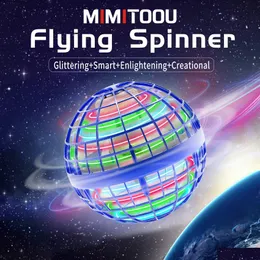 Nieuwigheid Spelletjes Flying Orb Ball Toy Magic Neba Hover Boomerang 360° roterende spinner Mini-drone voor kinderen Adts Buiten Binnen Drijvend Dhqes