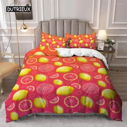 Bedding Sets Fruit Duvet Cover Set Yellow Slice Whole Theme For Kids Teens Double Queen King Microfiber Quilt