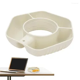 Assiettes en Silicone, plateaux à anneaux, bols pour gobelets avec 3 compartiments, conteneurs de stockage, pique-nique randonnée