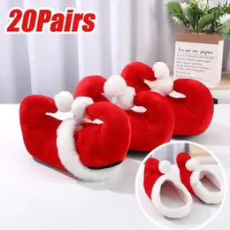 Slippers Christmas Cute Cotton Red Cartoon Santa Claus Elf Shoes Decoration Home 231202