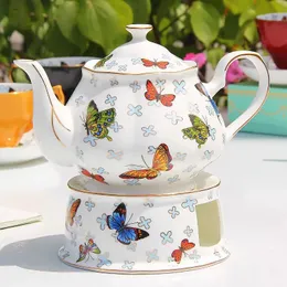 Kupalar Avrupa kelebek kemik çin çay çayı daha sıcak İngiliz kahve fincanı ve tabak kaşık set şeker kase süt sürahi kabarcık 231201