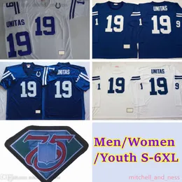 Calcio personalizzato ritorno al passato 18 Peyton Manning Jersey Vintage 1985 Stitch 19 Johnny Unitas 88 Marvin Harrison 32 Edgerrin James 87 Reggie Wayne 98 Robert Mathis