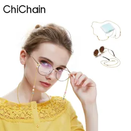 Glasskedjan Chicchain Women's Eyewear Holder Chain Solglasögon Kedja Kvinnors modegångar hängande halsband hållbarhet 231201