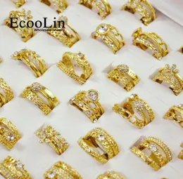 15 Pcs 5 Sets New 3 in 1 Zircon GoldPlated Rings Sets For Women Female Whole Jewelry Bulks Lot LR4038Ancient Silver2073957