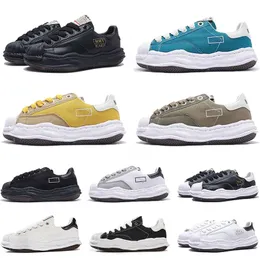 mmy maison mihara yasuhiro outdoor shoes women mens trainers blakey designer shoes leather canvas low sneakers triple black white yellow green big size 35-44