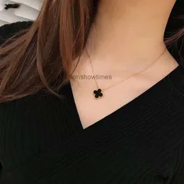 designer van clover necklace 2024 new sterling silver s925 lucky clover collarbone chain ladies simple fashion girlfriend gift