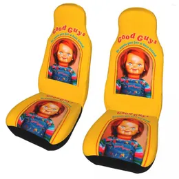 Car Seat Covers Chucky Retro Movies Cover Child's Play Automobiles Fit For Cars SUV Auto Protector Accessories 2 PCS