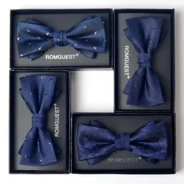 Bow Ties Bow Tie Men's Business Dress Duble Bow Groom Wedding British Women's Akcesoria Black Red 231202