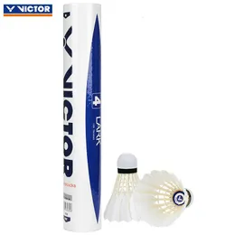 Volani da badminton 100% autentico Victor Lark 4 volani Badminton Shuttle Duck Feather Ball per allenamento 231201