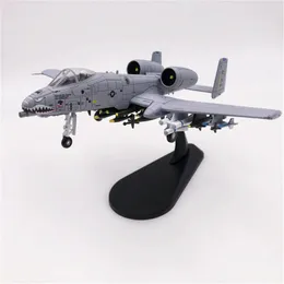 Aircraft Modle Scale 1100 Fighter Model US A-10A Thunderbolt Strike Plan Military Aircraft Replica Aviation World War Toys for Boys 231201