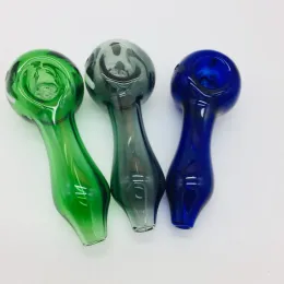 10 kleuren Sneeuwvlok Pijp 4 "Bubbler Glazen Hand Pijp Droog Kruid roken Sigaret Filter pijpen gratis DHL Gewicht: 50g BJ