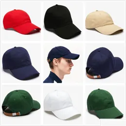 Ball Caps 2022 Summer Brand Nowy haft bawełniany męski kapelusz uniwersytecki mężczyźni kapelusze kapelusze hopowe czapkę baseballową snapback regulowane zwykłe czapki dro dhlbn