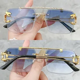 Sonnenbrille JNPCXI Randlos für Männer Steampunk Retro Outdoor Radfahren Frauen Doppelbrücken Gläser Vintage Shades Gafas