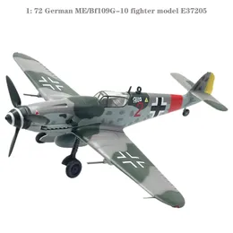 Aeronave Modle 1 72 Caça Alemão ME/Bf109G-10 modelo E37205 Coleção de produtos acabados modelo 231201