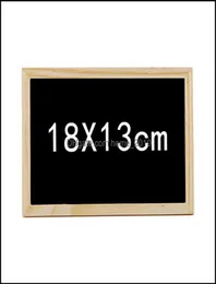 Arts And Crafts Gifts small Wooden Frame Blackboard 20X30Cm Double Side Chalkboard 18X13Cm Welcome Recording Creative Dec2467246