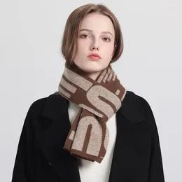 Scarves Lamb Wool Scarf Solid Color Plain Women Man Winter Warm Soft Neck Real Shawl Brand 2023 Female Cashmere